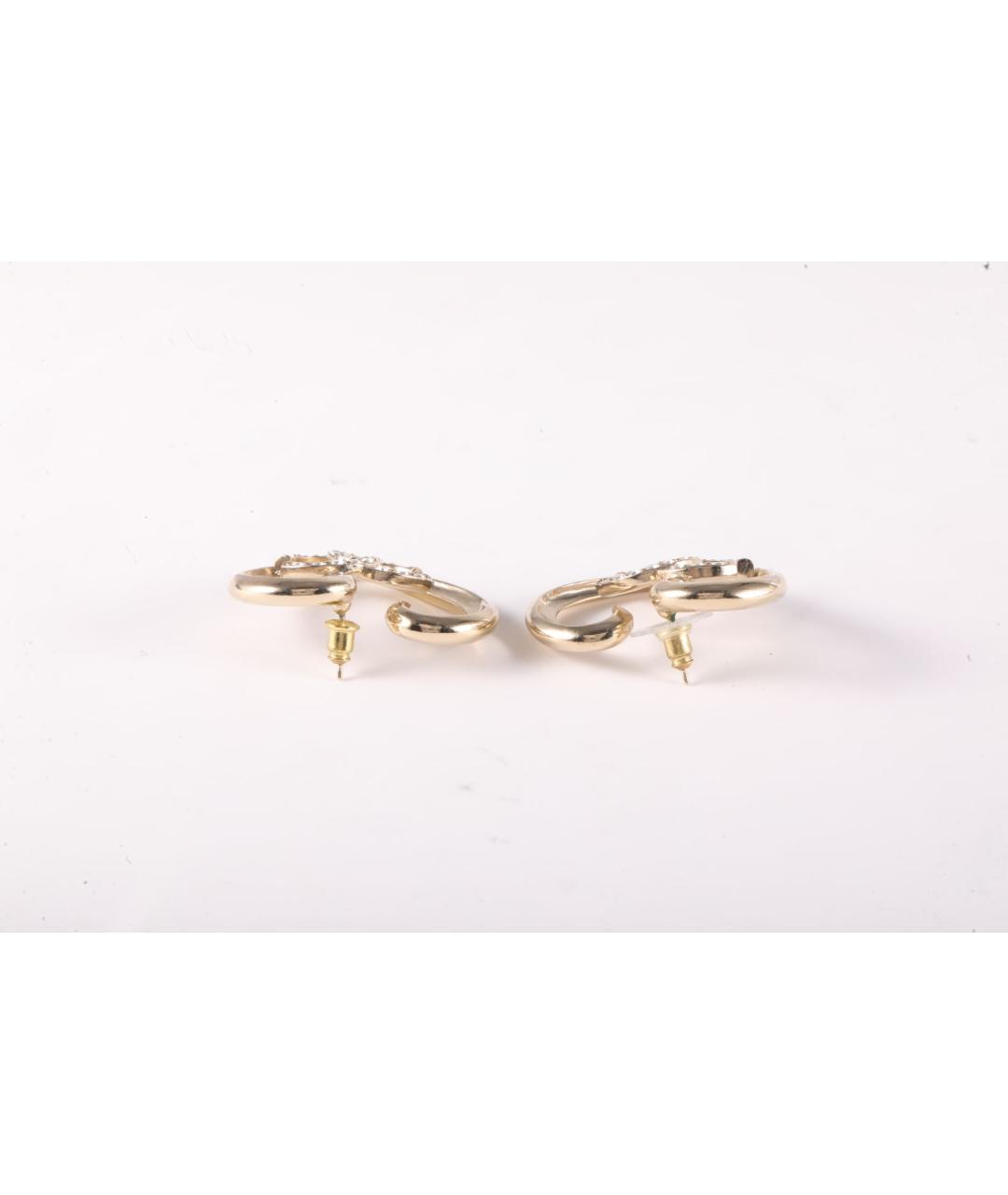 CHANEL Золотые металлические серьги, фото 3