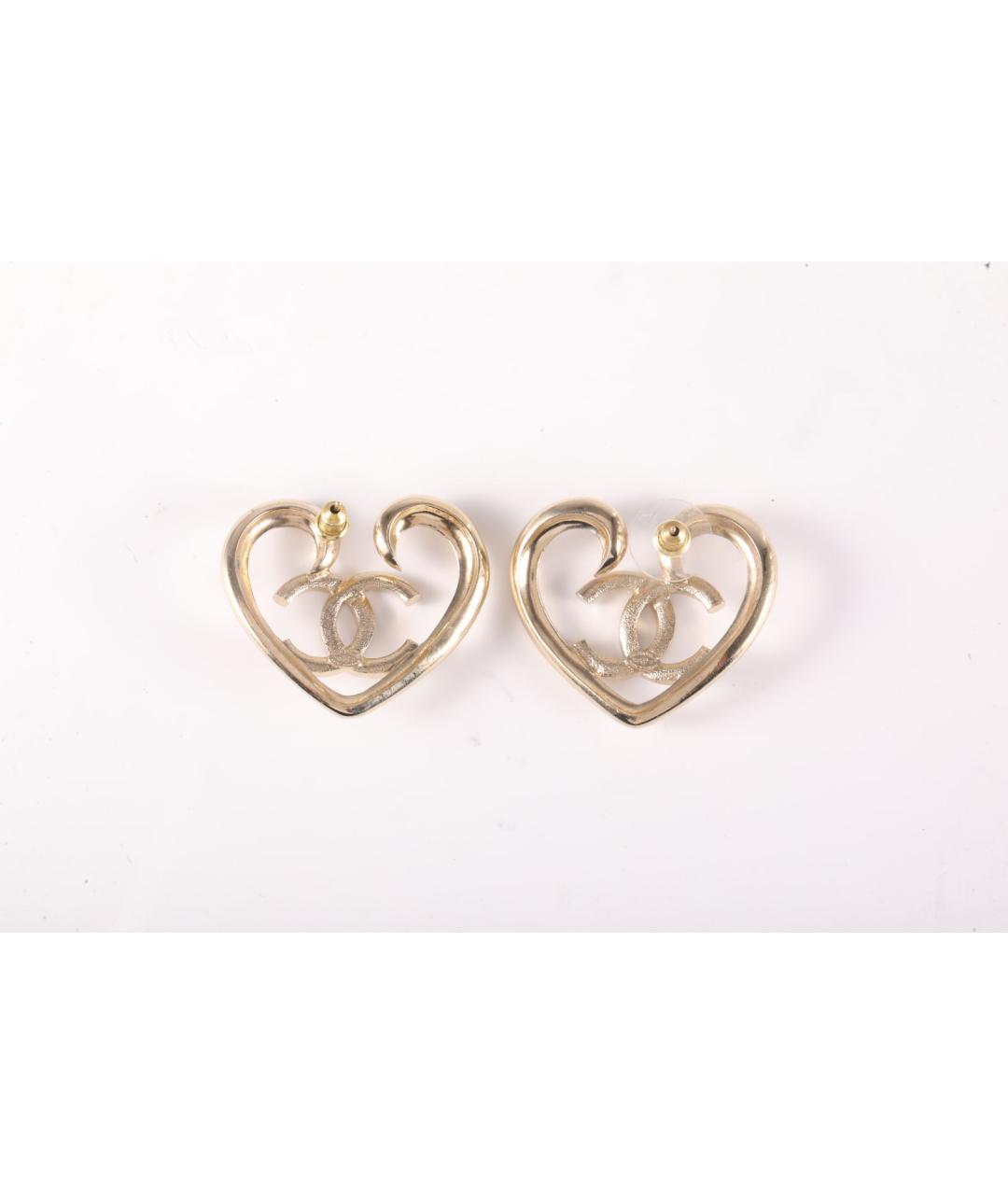 CHANEL Золотые металлические серьги, фото 4