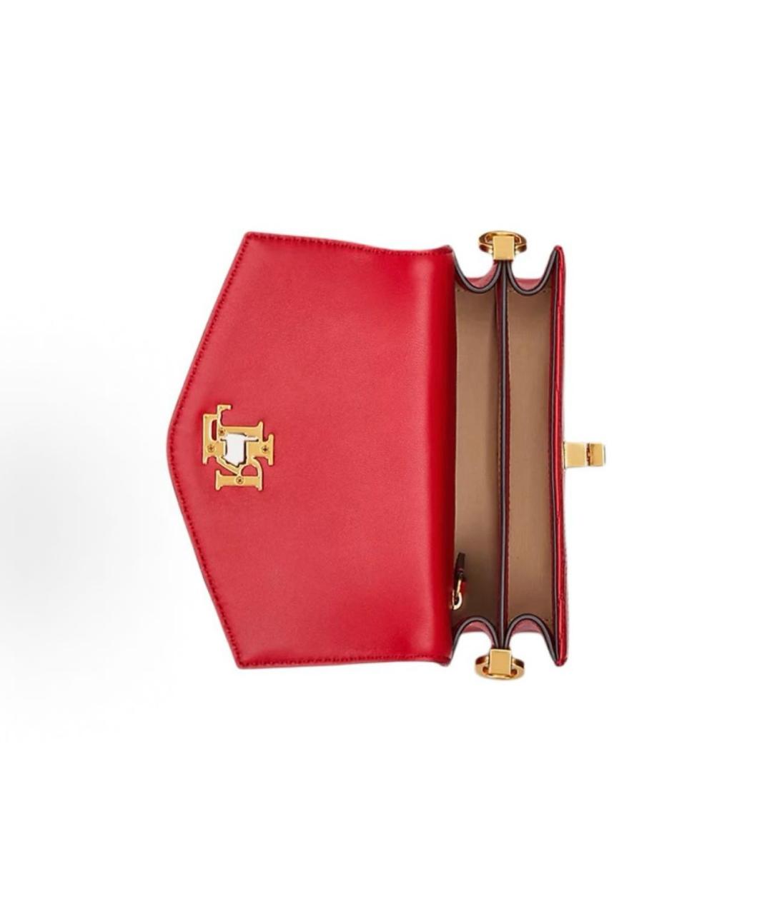 POLO RALPH LAUREN Красная кожаная сумка с короткими ручками, фото 4