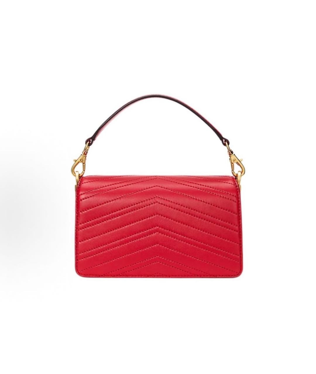 POLO RALPH LAUREN Красная кожаная сумка с короткими ручками, фото 3