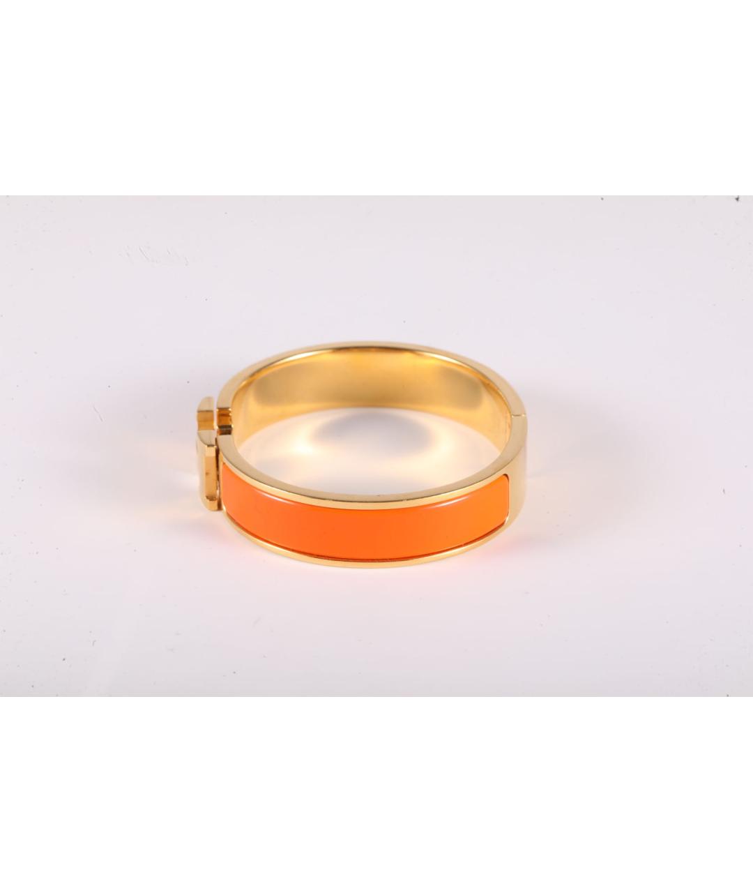 HERMES Оранжевый металлический браслет, фото 2