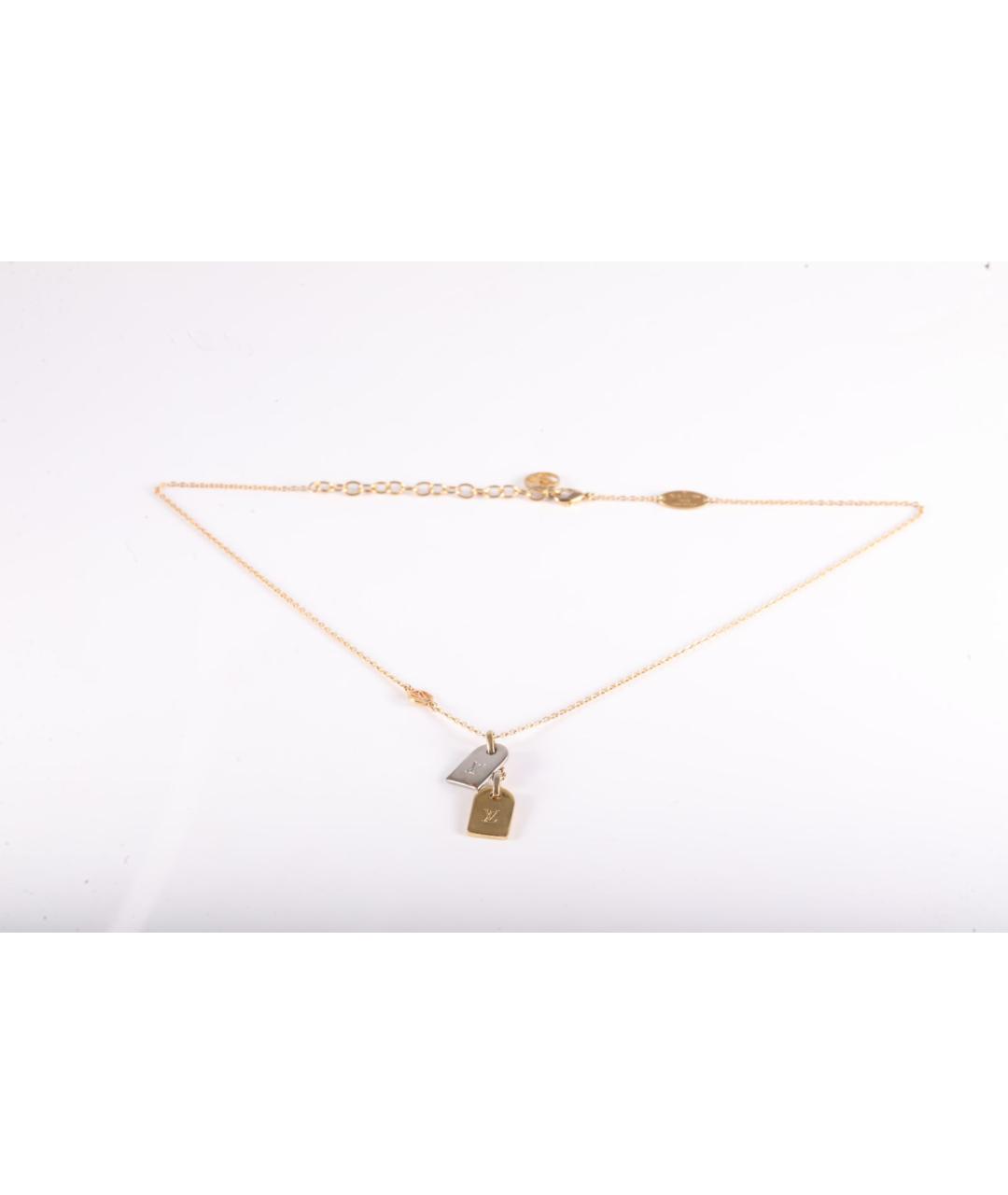 LOUIS VUITTON Серое металлическое колье, фото 2