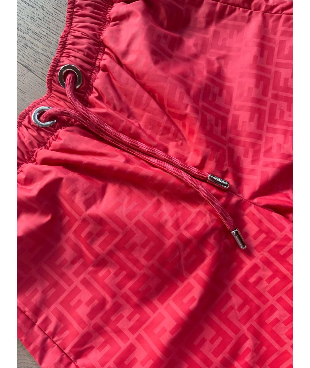 FENDI Красные атласные брюки широкие, фото 3