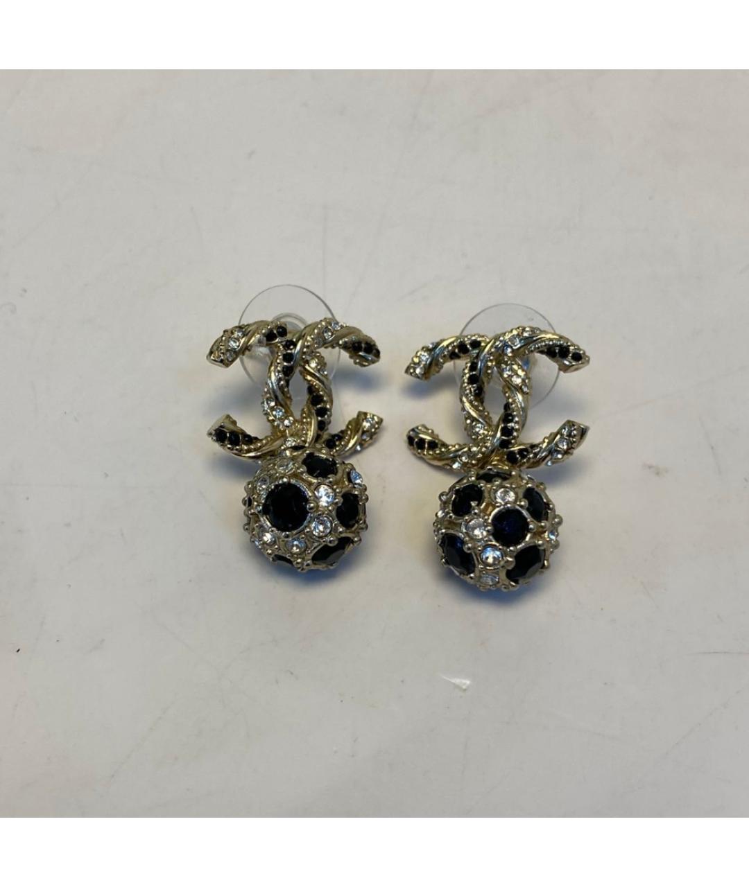 CHANEL Золотые металлические серьги, фото 8