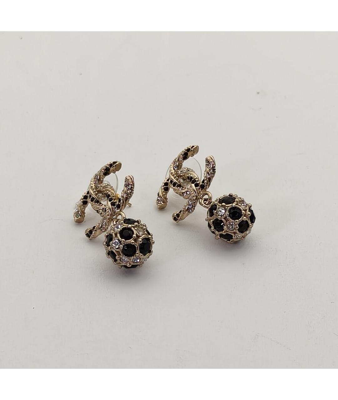 CHANEL Золотые металлические серьги, фото 4