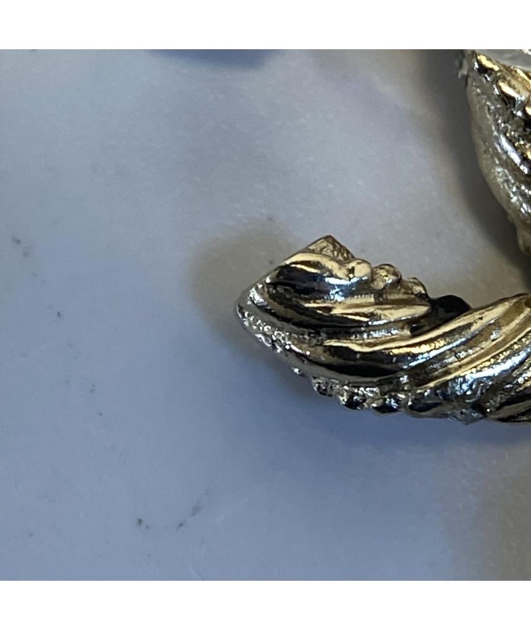 CHANEL Золотые металлические серьги, фото 9