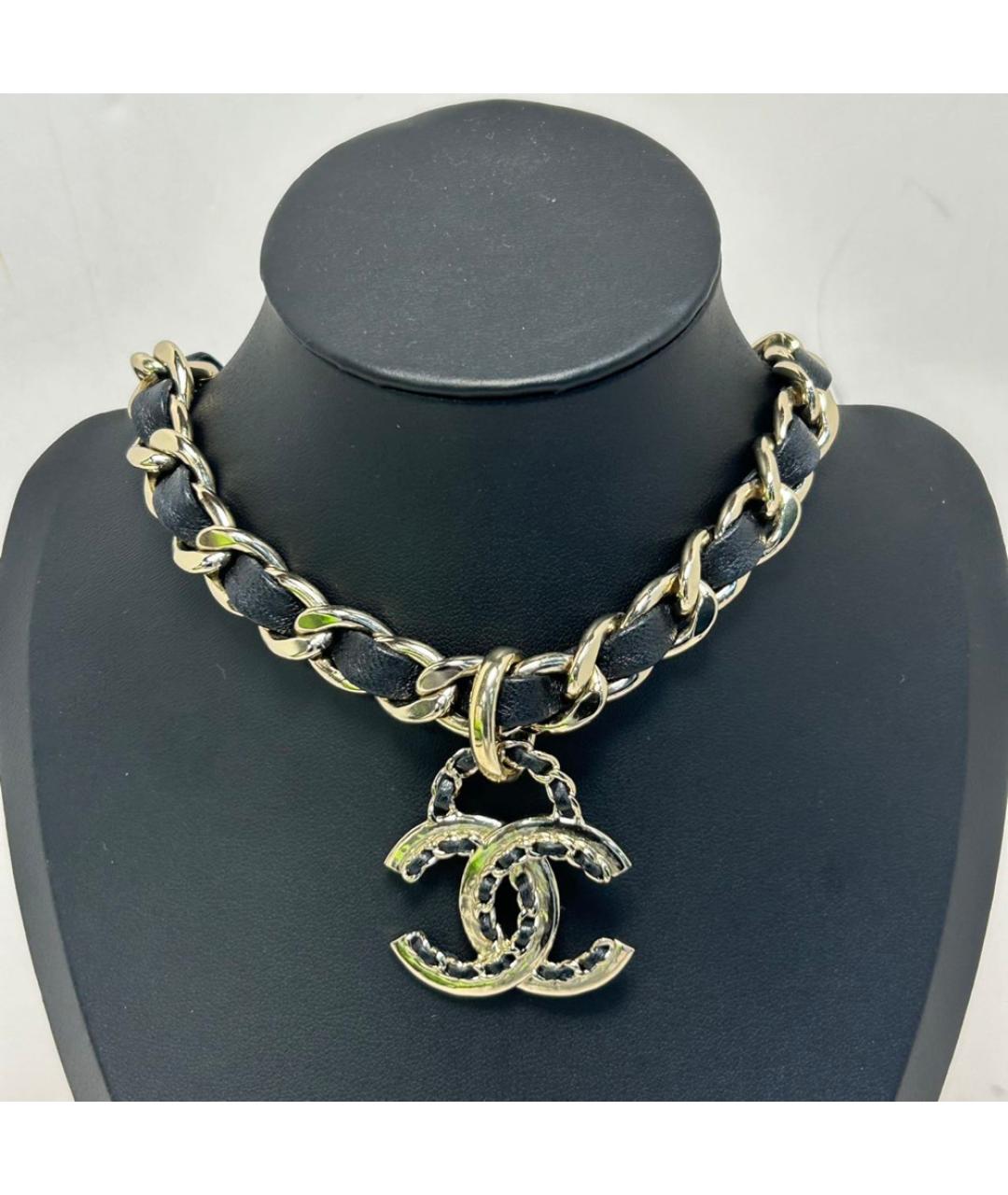 CHANEL Золотое металлическое колье, фото 8
