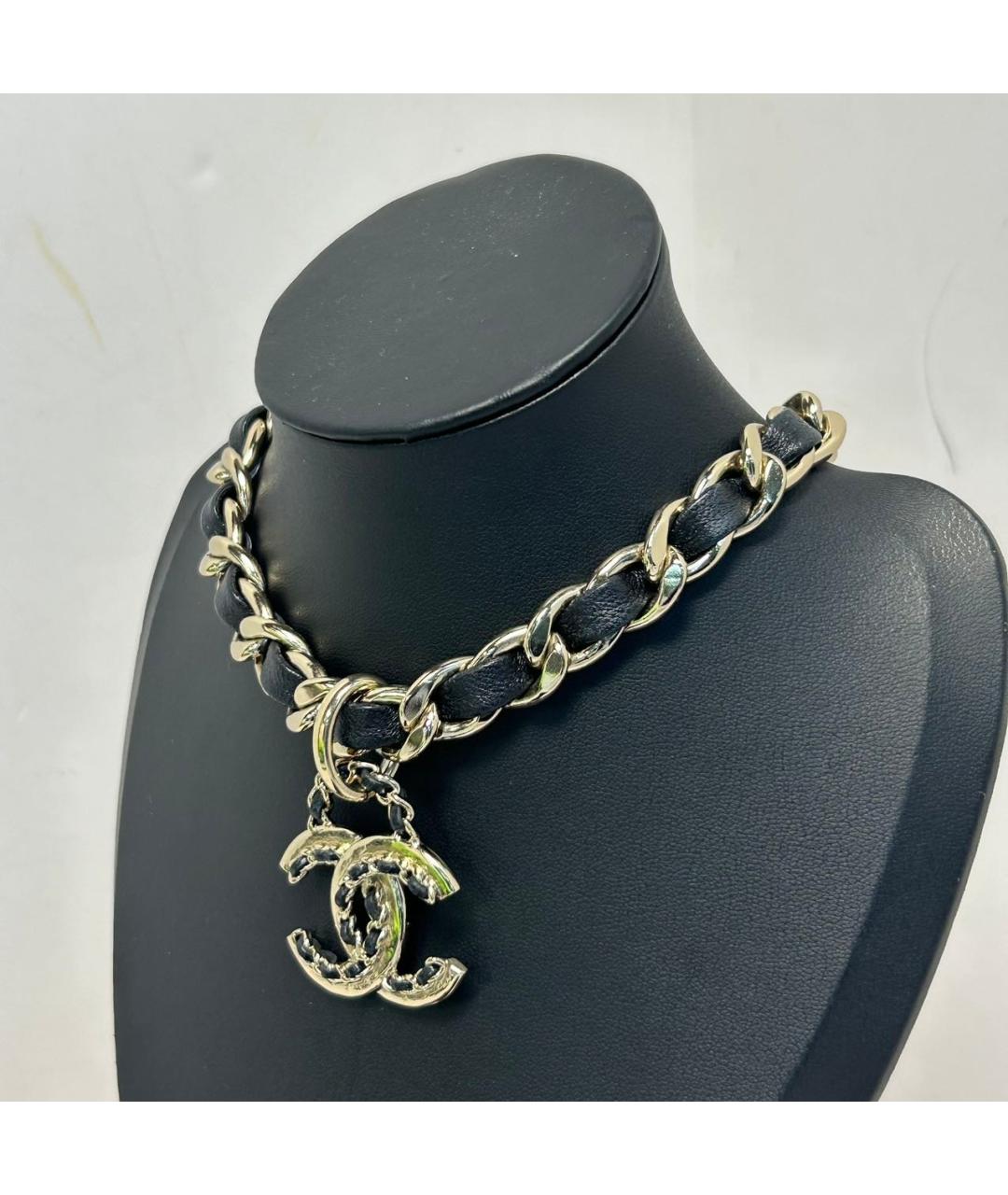 CHANEL Золотое металлическое колье, фото 9