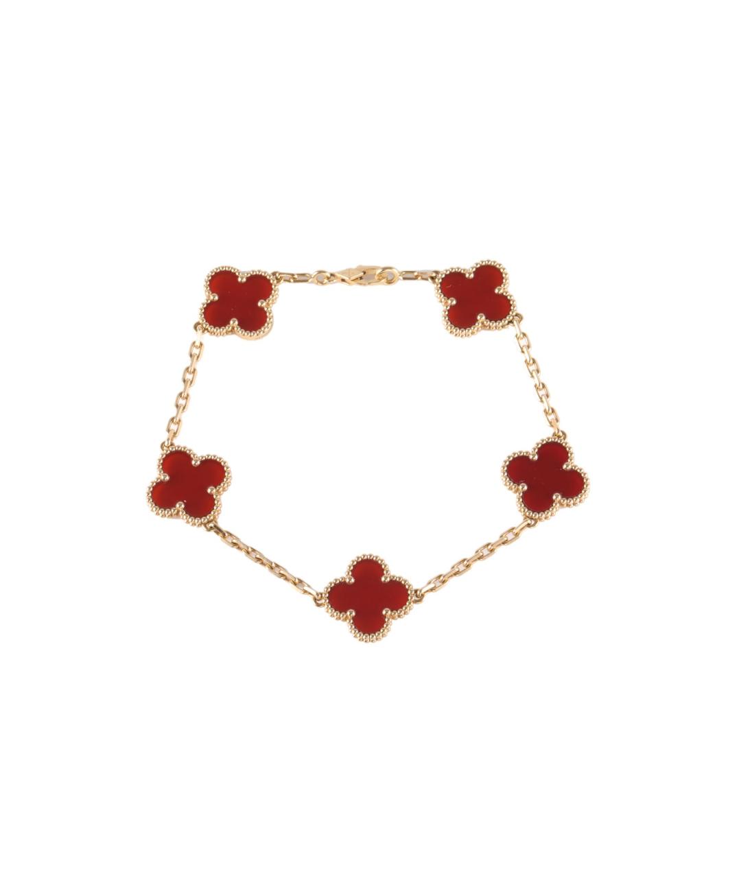 VAN CLEEF & ARPELS Бордовый браслет из желтого золота, фото 1