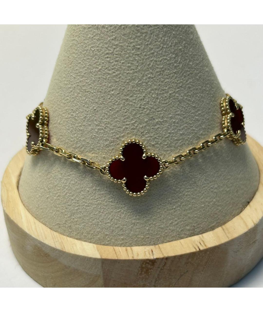 VAN CLEEF & ARPELS Бордовый браслет из желтого золота, фото 8