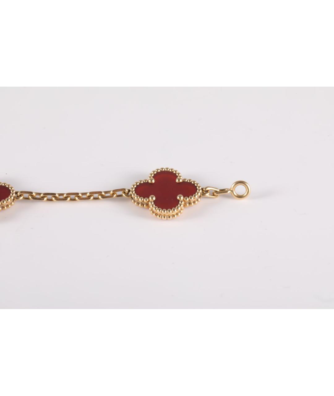 VAN CLEEF & ARPELS Бордовый браслет из желтого золота, фото 4