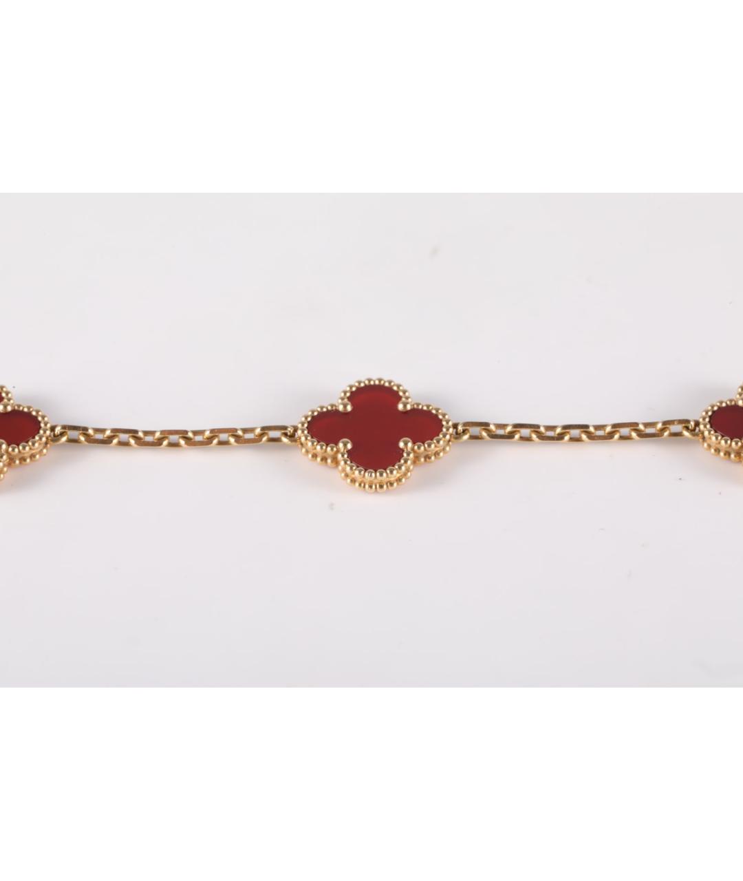VAN CLEEF & ARPELS Бордовый браслет из желтого золота, фото 3