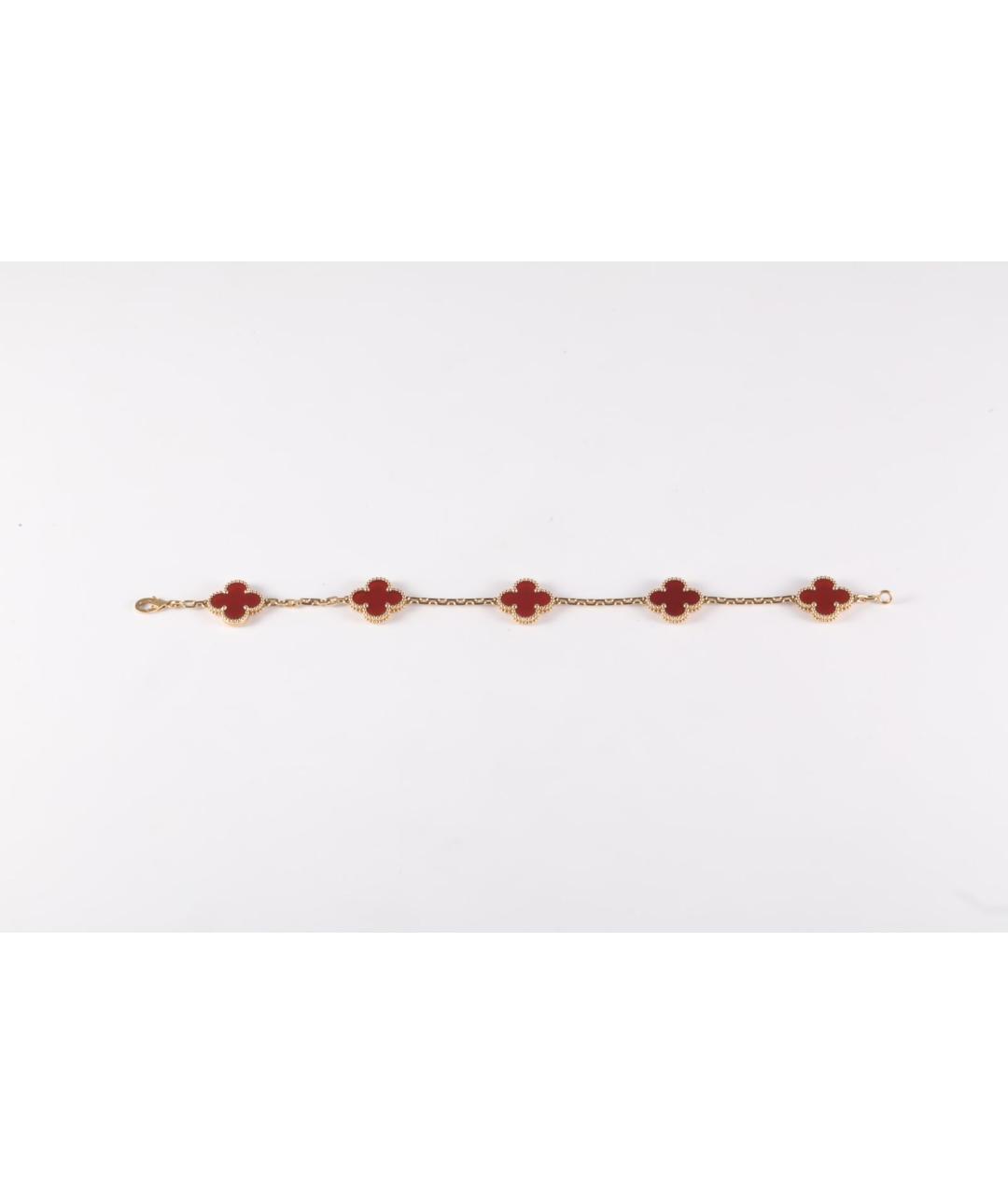 VAN CLEEF & ARPELS Бордовый браслет из желтого золота, фото 6