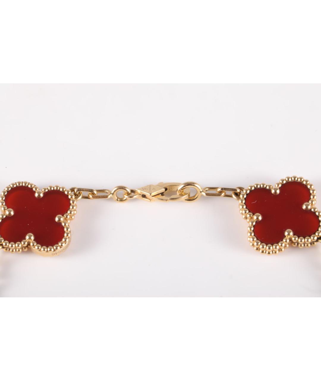 VAN CLEEF & ARPELS Бордовый браслет из желтого золота, фото 2