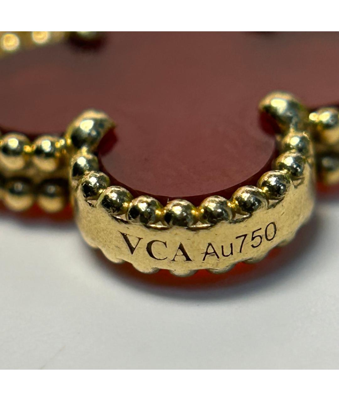 VAN CLEEF & ARPELS Бордовый браслет из желтого золота, фото 9