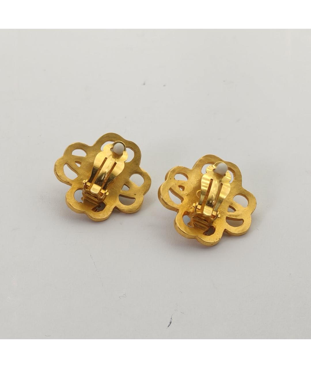 CHANEL Золотые металлические клипсы, фото 5