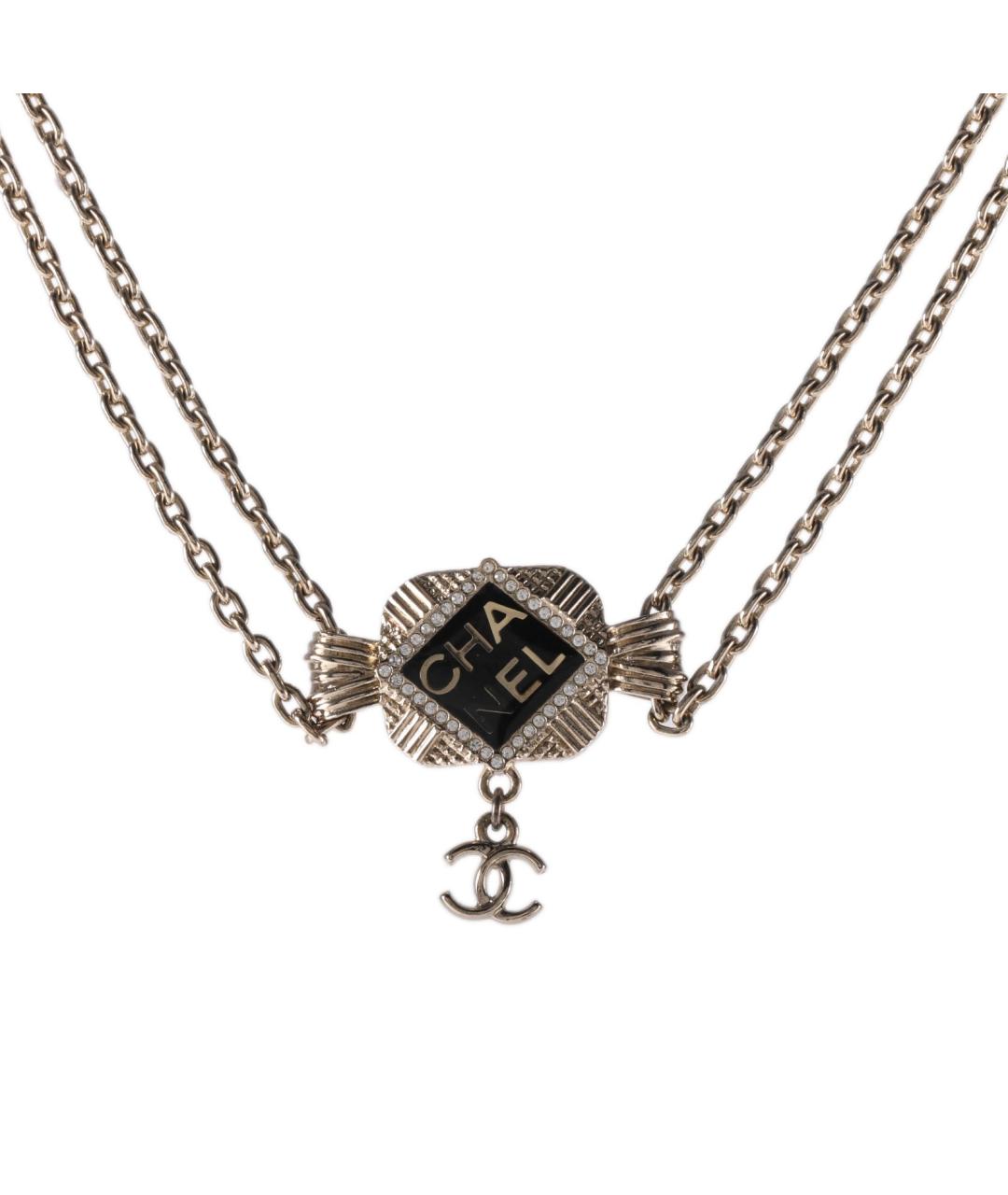 CHANEL Золотое металлическое колье, фото 6