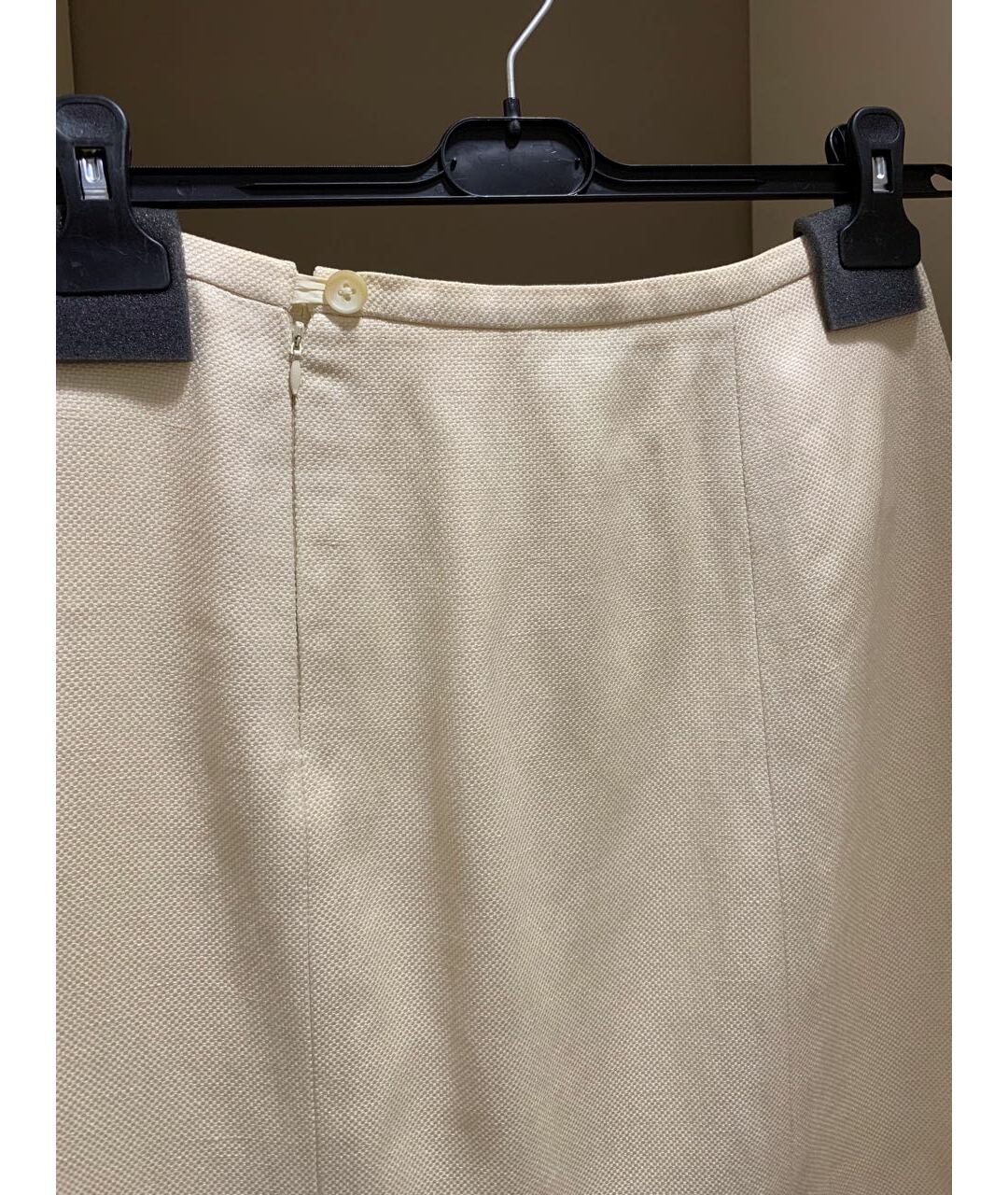 GIORGIO ARMANI Бежевая шелковая юбка мини, фото 6