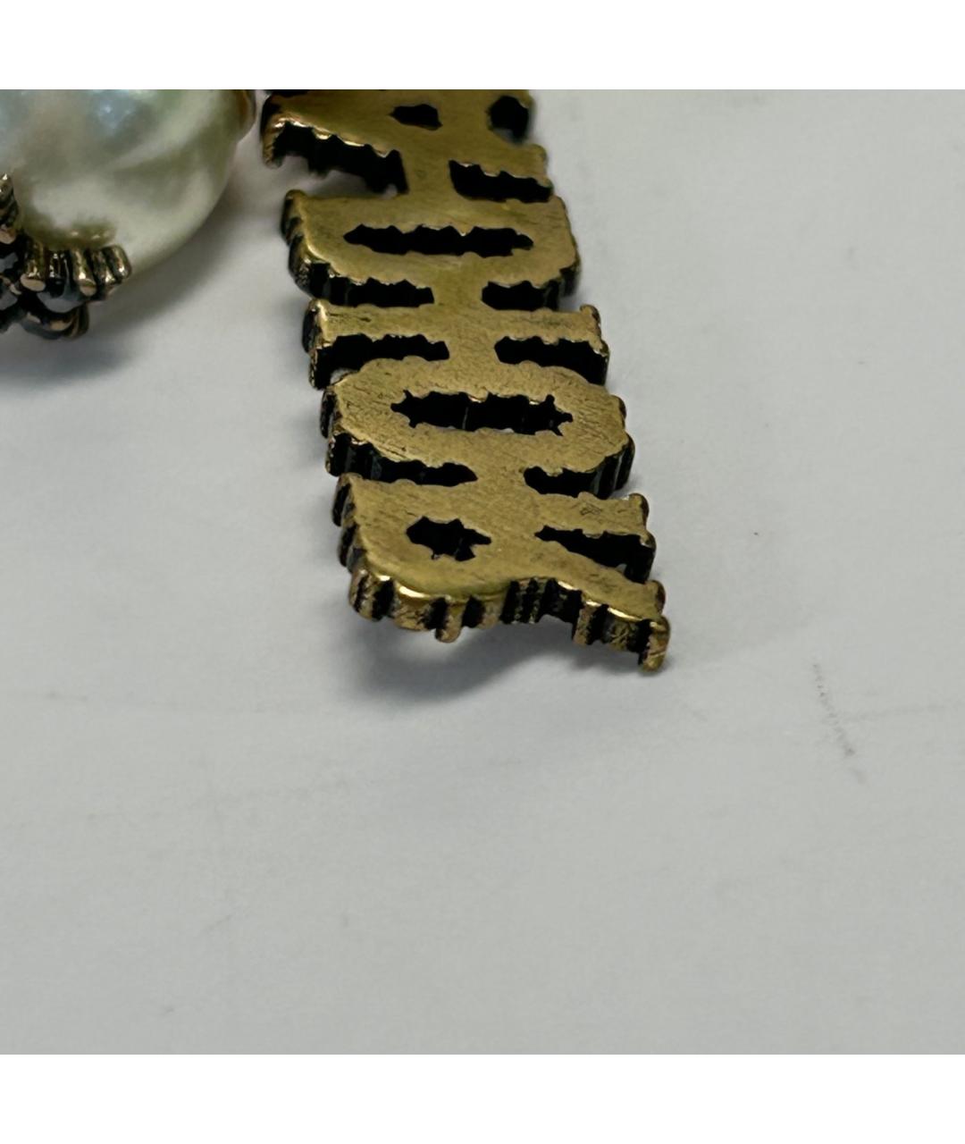 CHRISTIAN DIOR Золотые латунные серьги, фото 6