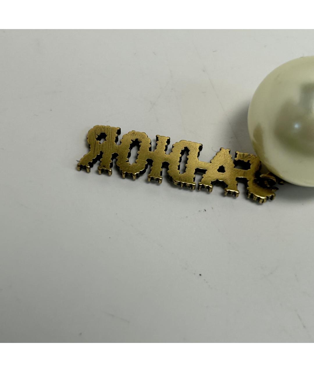 CHRISTIAN DIOR Золотые латунные серьги, фото 8