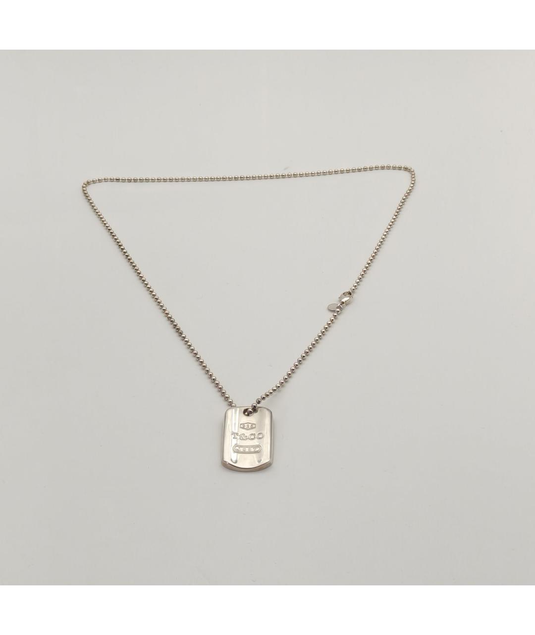 TIFFANY&CO Серое серебряное колье, фото 6