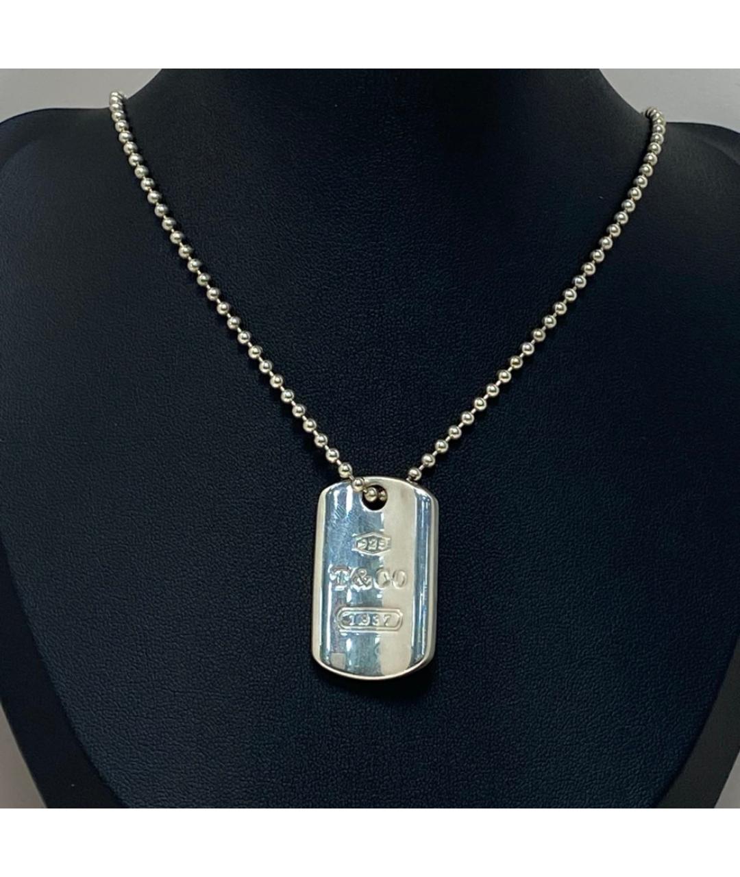 TIFFANY&CO Серое серебряное колье, фото 7