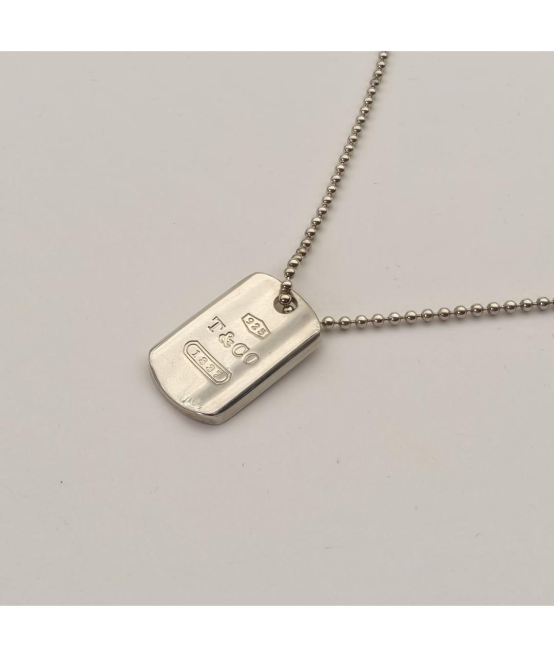 TIFFANY&CO Серое серебряное колье, фото 3