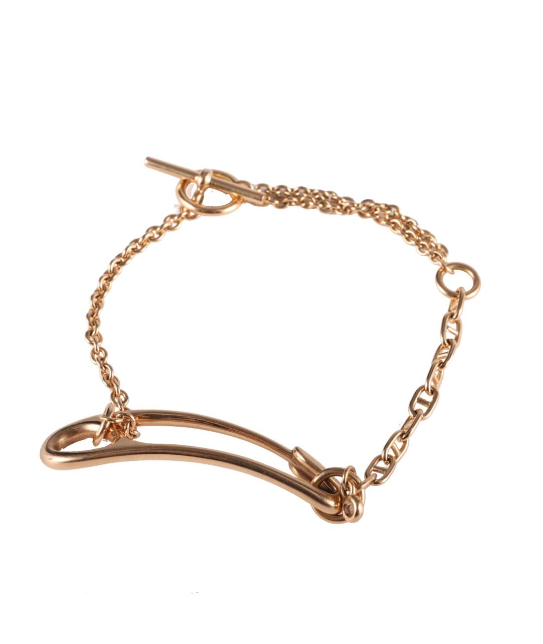 HERMES Золотой браслет из розового золота, фото 1