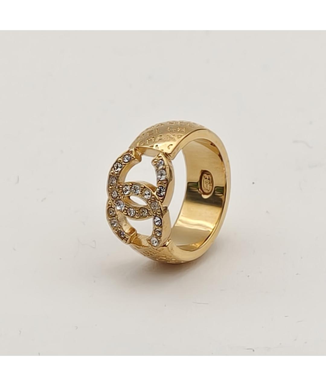 CHANEL Золотое металлическое кольцо, фото 2