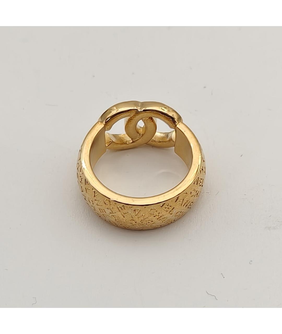 CHANEL Золотое металлическое кольцо, фото 4