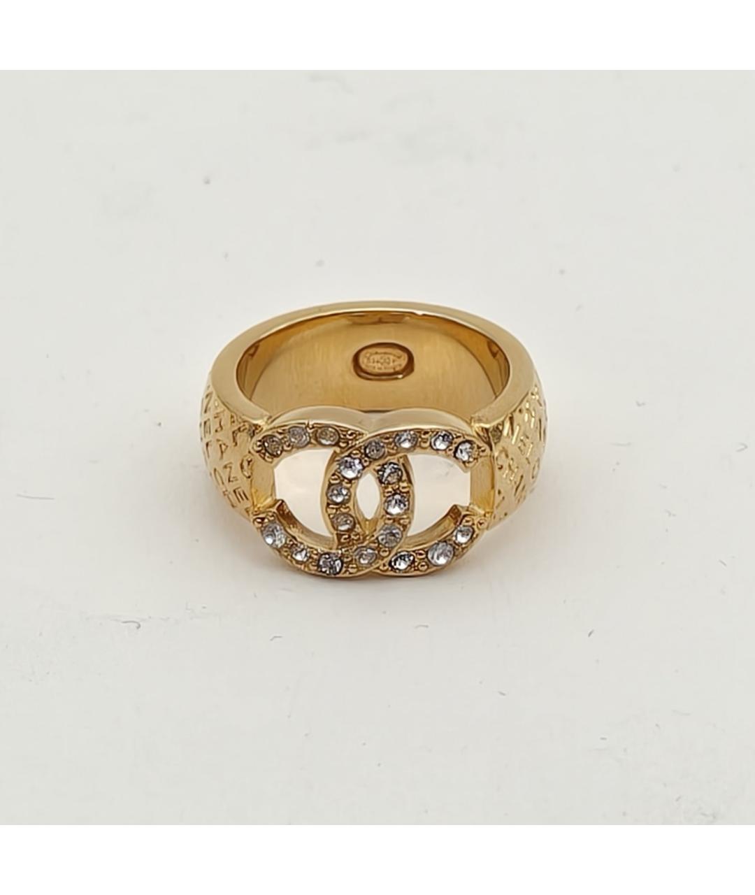 CHANEL Золотое металлическое кольцо, фото 3