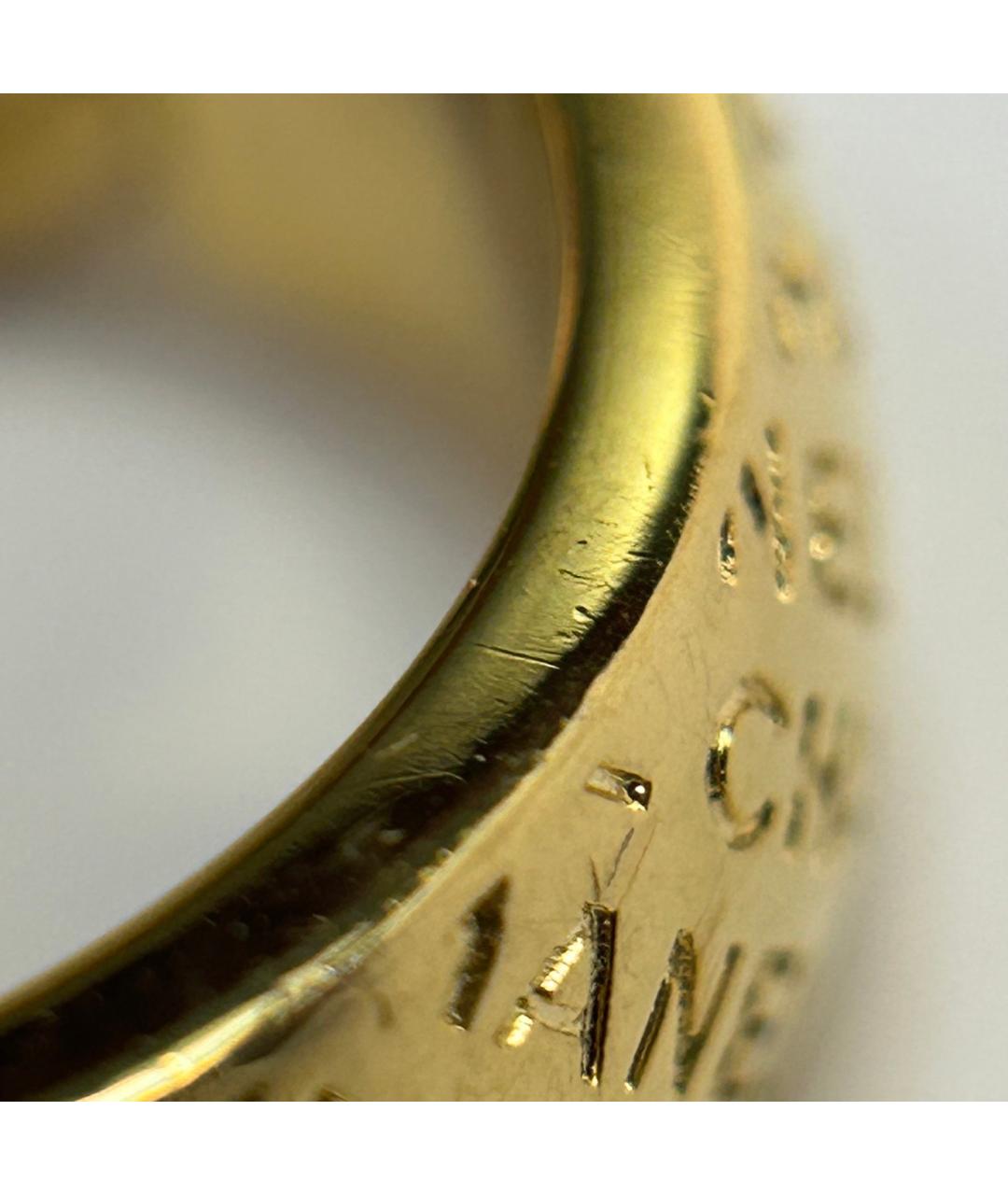 CHANEL Золотое металлическое кольцо, фото 8