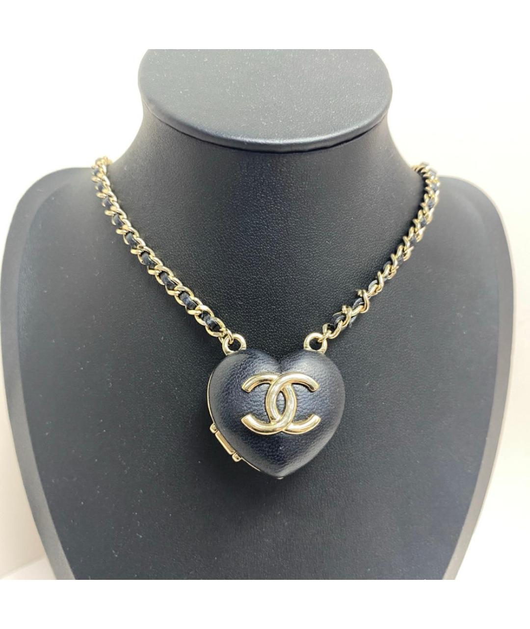 CHANEL Черное металлическое колье, фото 8