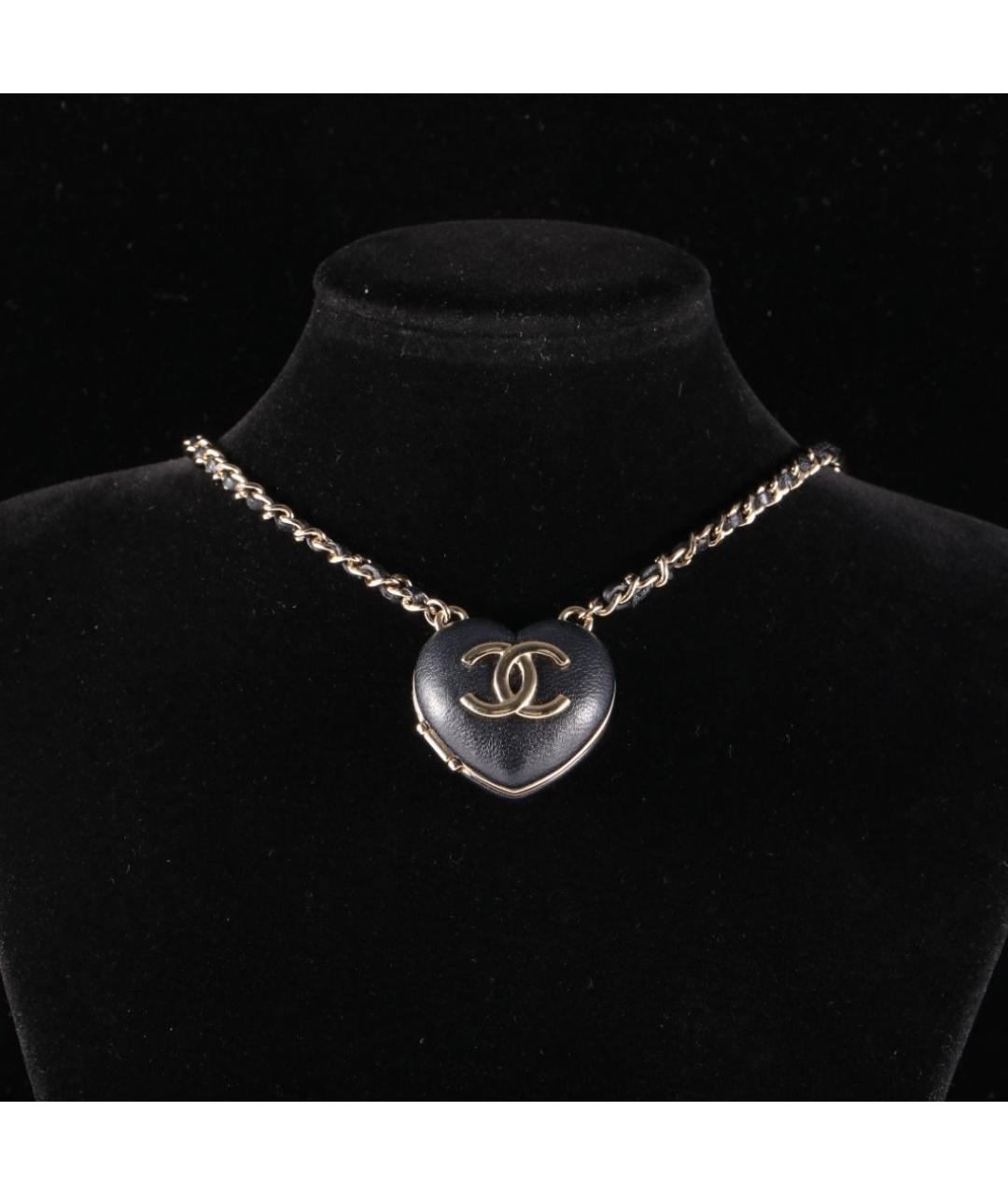 CHANEL Черное металлическое колье, фото 7