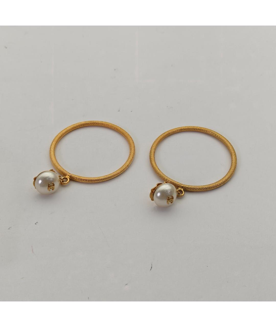 CHANEL Золотые металлические клипсы, фото 4