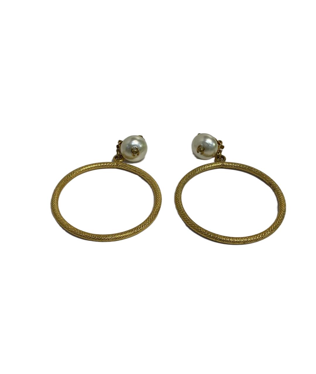 CHANEL Золотые металлические клипсы, фото 1