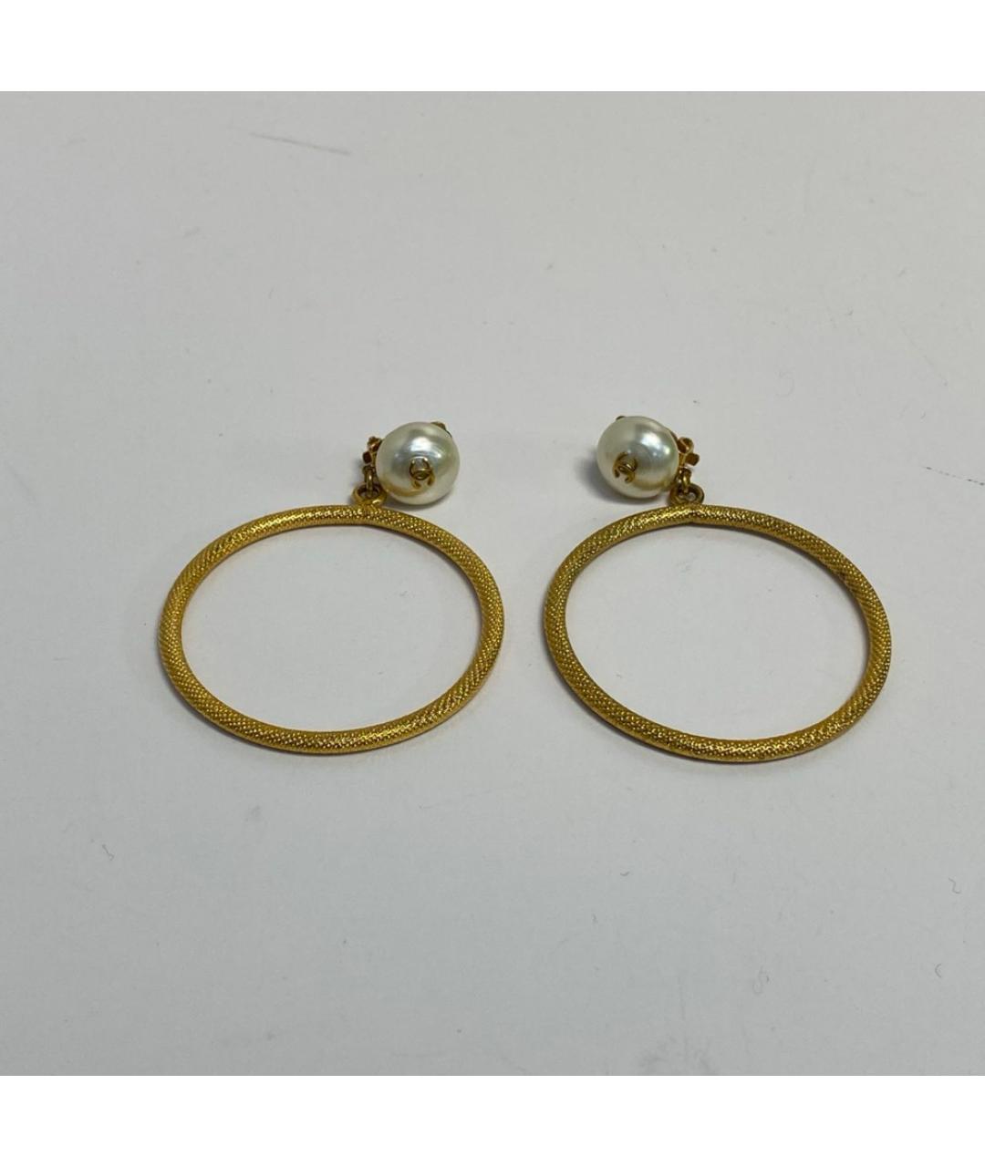 CHANEL Золотые металлические клипсы, фото 5