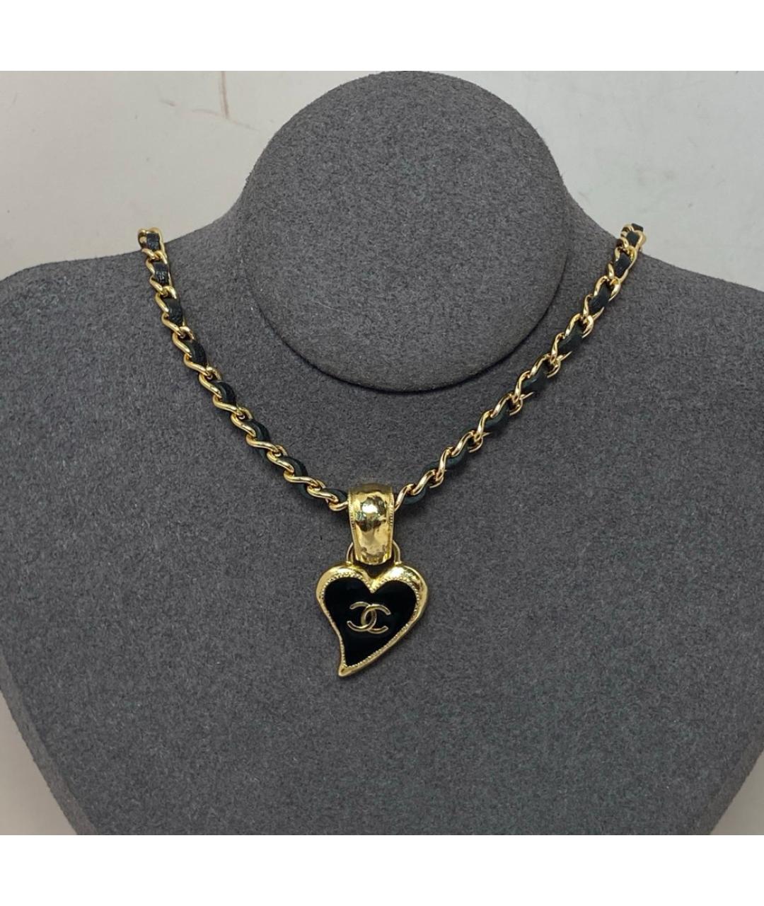 CHANEL Черное металлическое колье, фото 9
