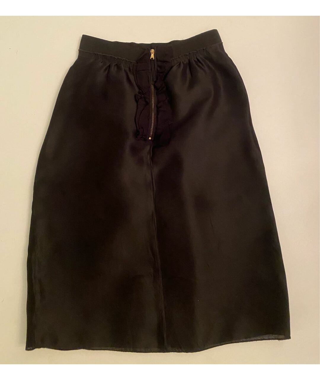 DOLCE&GABBANA Черная шелковая юбка мини, фото 5