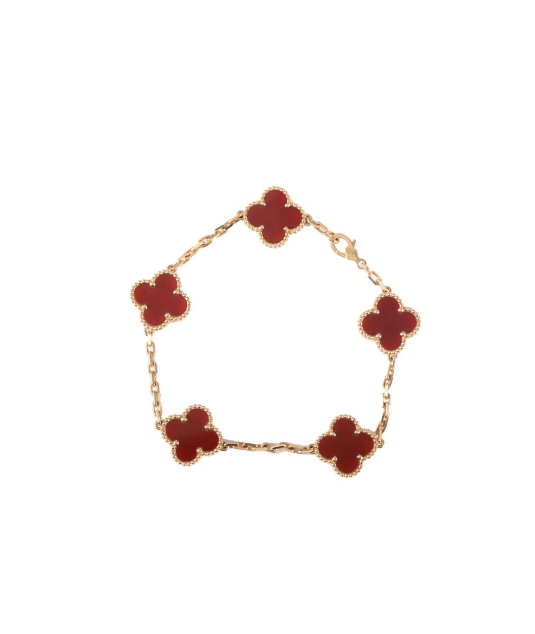 VAN CLEEF & ARPELS Бордовый браслет из желтого золота, фото 1