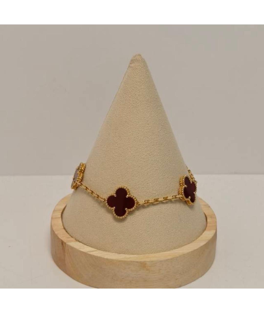VAN CLEEF & ARPELS Бордовый браслет из желтого золота, фото 8
