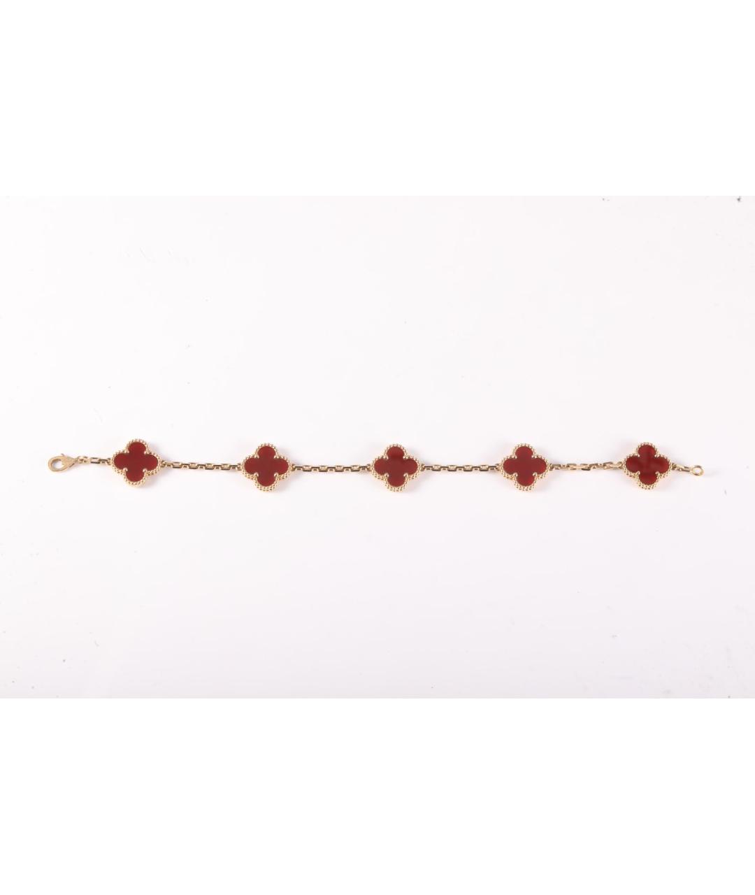 VAN CLEEF & ARPELS Бордовый браслет из желтого золота, фото 3
