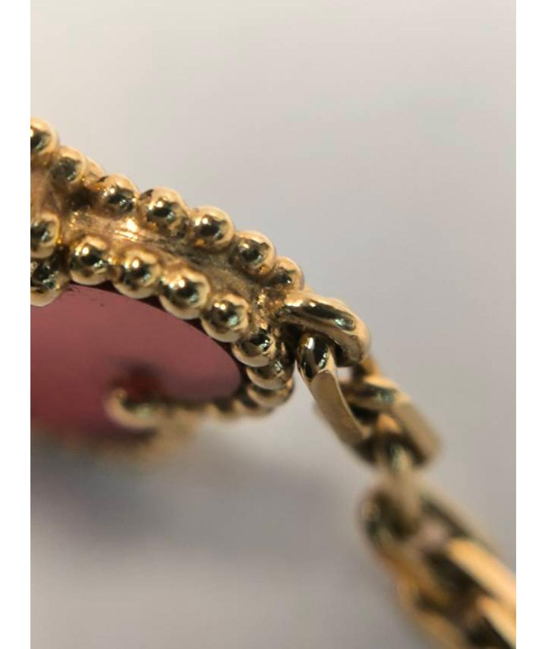 VAN CLEEF & ARPELS Бордовый браслет из желтого золота, фото 9