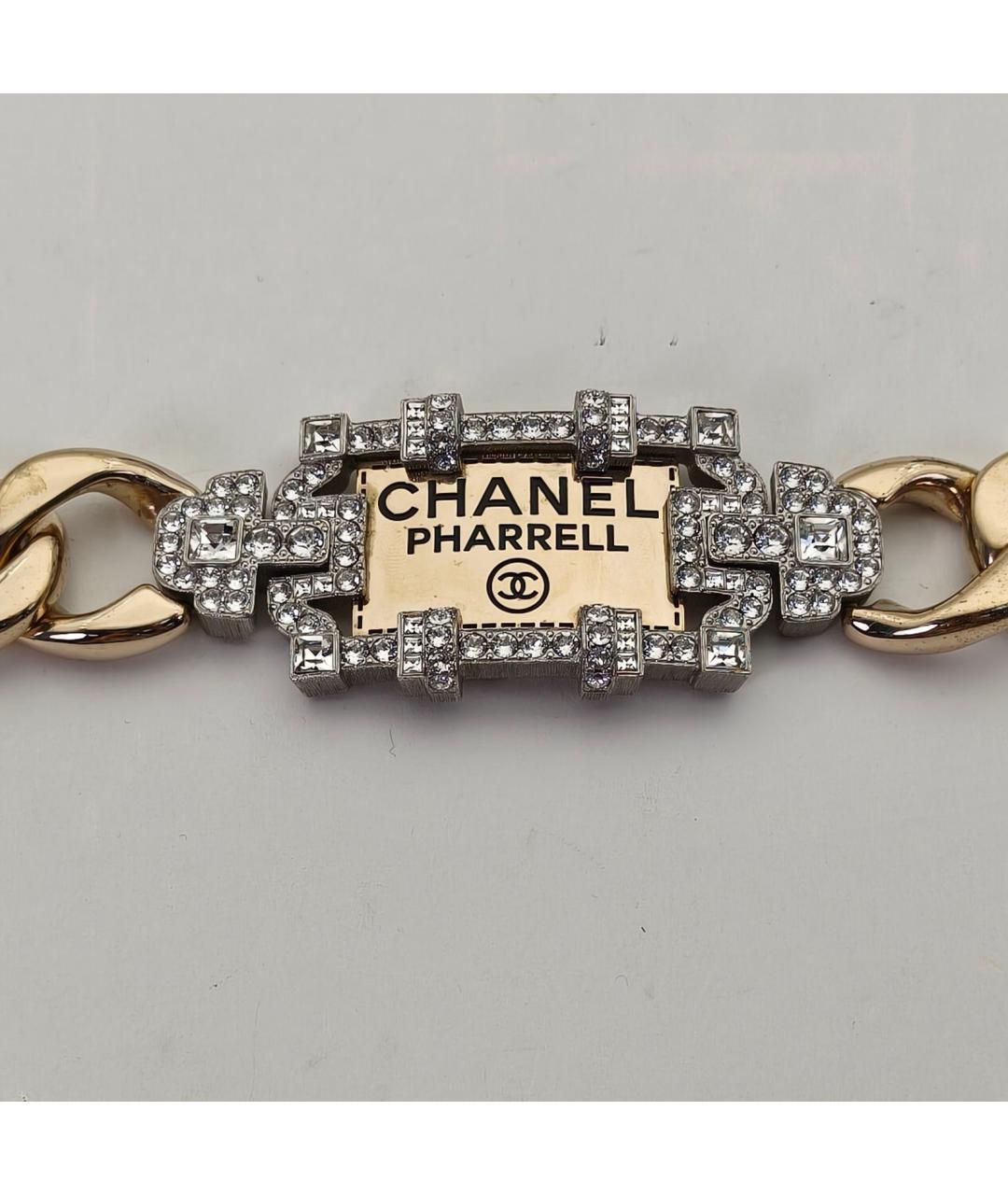 CHANEL Золотой металлический браслет, фото 2