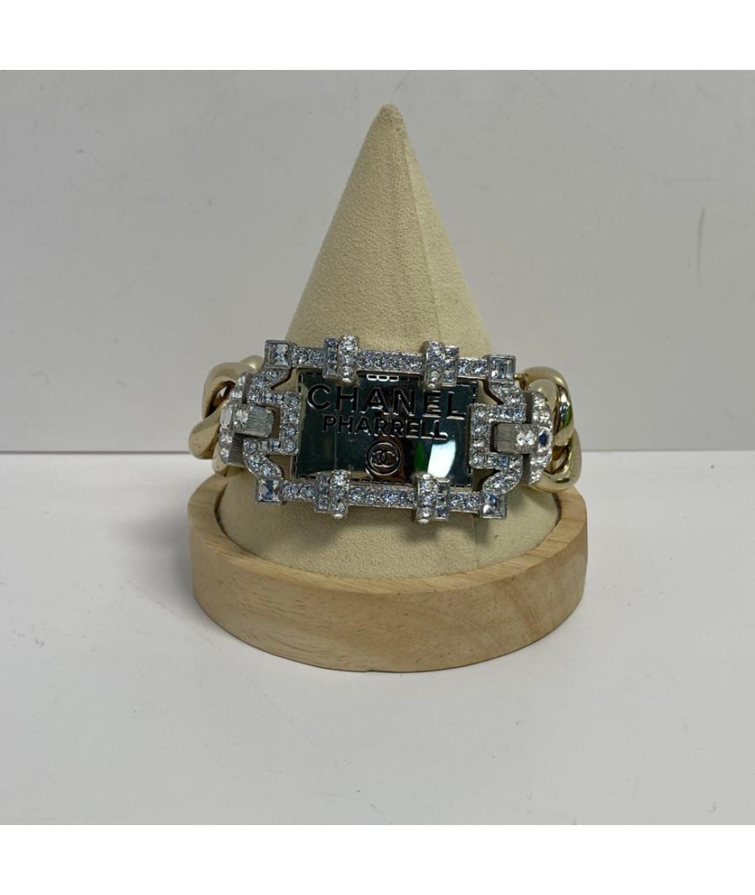 CHANEL Золотой металлический браслет, фото 7