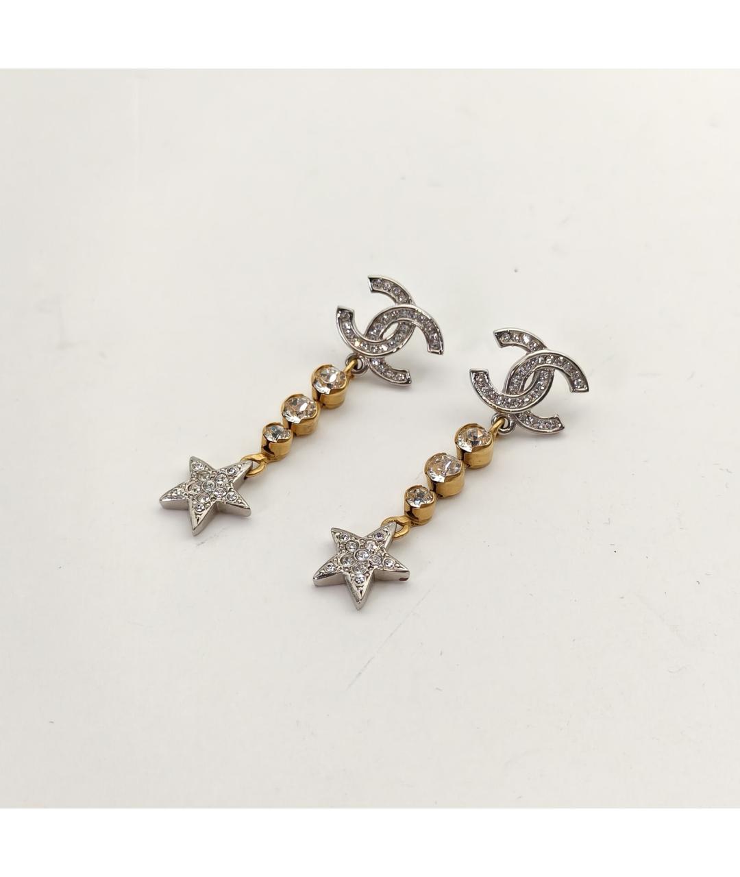 CHANEL Золотые металлические серьги, фото 3