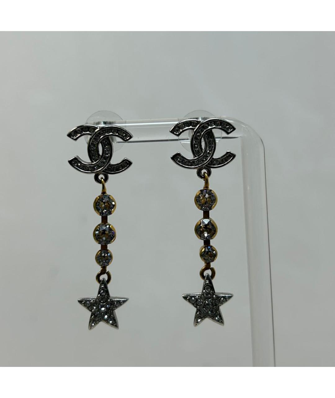 CHANEL Золотые металлические серьги, фото 6