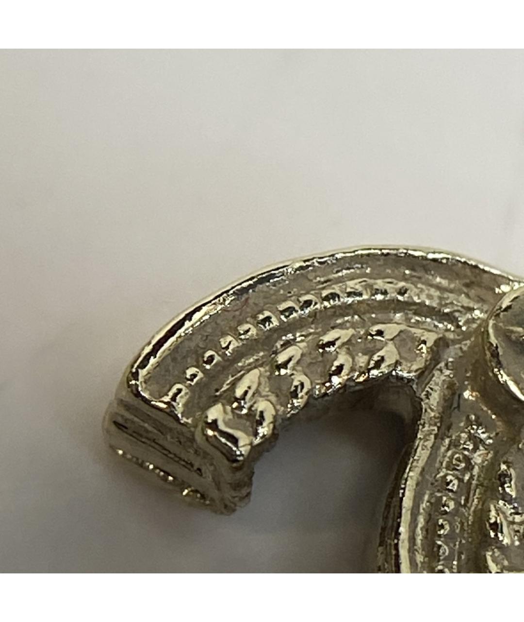 CHANEL Золотые металлические серьги, фото 8