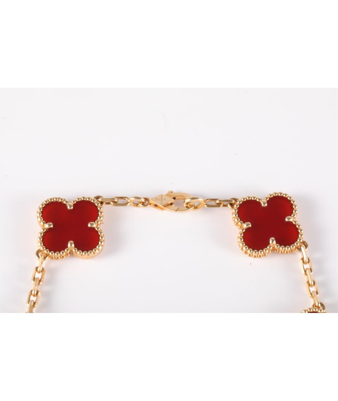 VAN CLEEF & ARPELS Бордовый браслет из желтого золота, фото 2