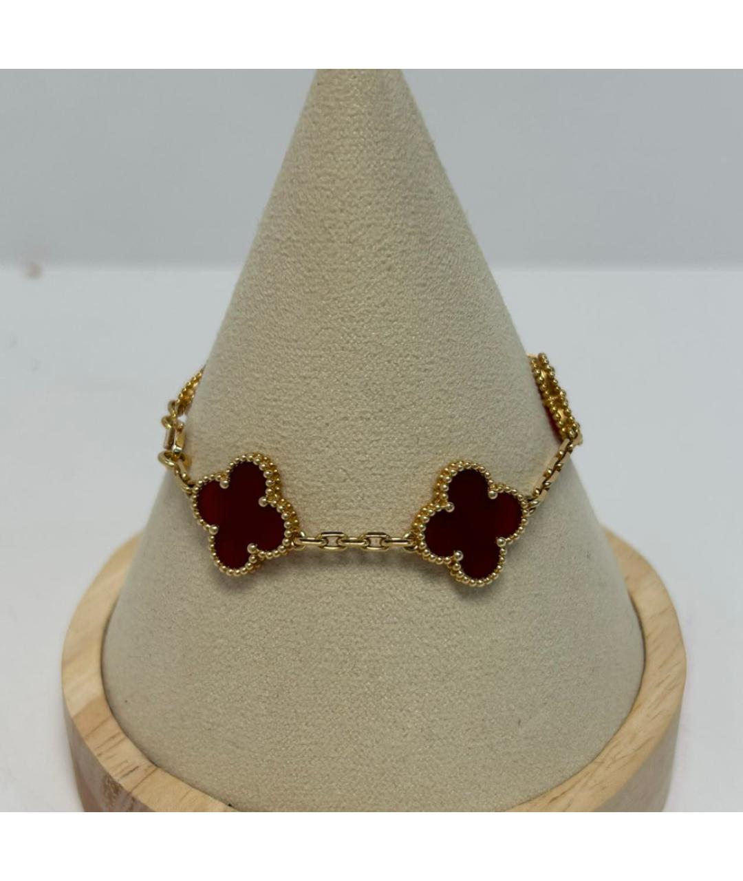 VAN CLEEF & ARPELS Бордовый браслет из желтого золота, фото 8
